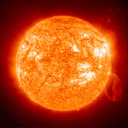 На Солнце опять вспышки – через пару дней ждем результатов на Земле Eit_20010212_1319_304_tn